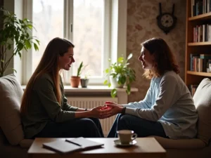 terapia, relacja terapeutyczna, uzdrawianie, emocje, depresja, lęk, trauma, dzieciństwo, wsparcie, psychoterapia, rozmowa, za