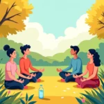 wellness, zdrowie, codzienny styl życia, medytacja, rozciąganie, nawodnienie, relaks, zdrowe nawyki, bezpłatne praktyki, moty