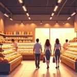 sklep spożywczy, psychologia zakupów, manipulacja, aroma pieczywa, muzyka w tle, strategiczne rozmieszczenie, produkt na wid