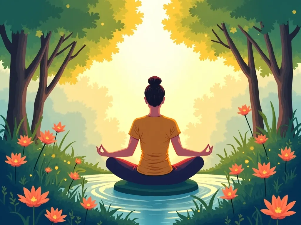 zdrowie psychiczne, mindfulness, relaks, równowaga emocjonalna, medytacja, naturalne otoczenie, spokój, trendy stylu życia, o