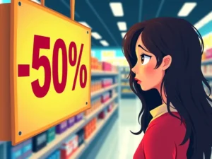 promocja, zawyżona cena, oszustwo, handel, zakupy, sklep, dezinformacja, konsument, reklama, rabaty, kreatywnie, społeczeństw