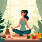 dieta, styl życia, redukcja stresu, samopoczucie, medytacja, zdrowa żywność, relaks, harmonia, pozytywne myślenie, ćwiczenia,