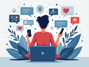 media społecznościowe, zdrowie psychiczne, technologia, smartfony, sieć, notifications, relacje, stres, radość, izolacja, psy