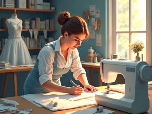 krawiec, suknia ślubna, praca na ostatnią chwilę, szycie, alteracje, atelier, czasowy wyzwanie, fason, materiał, narzędzia do