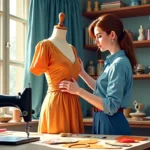 dress, vintage, secondhand, stylizacja, moda, krawiectwo, renowacja, kreatywność, retro, nowoczesny krój, tkanina, detal, szw